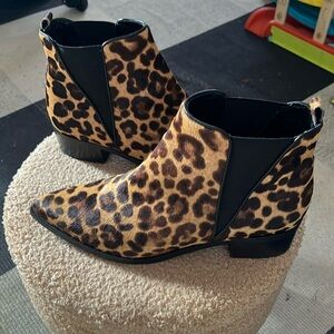 8.5 but feel like an 8, not wide, Marc Fisher calf hair leather booties - EUC